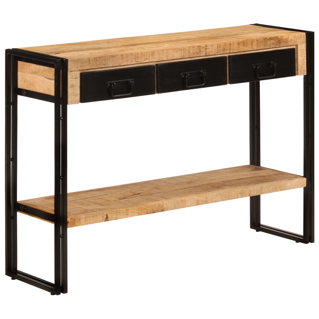 vidaXL Stolik konsolowy, 110x30x76 cm, lite drewno mango