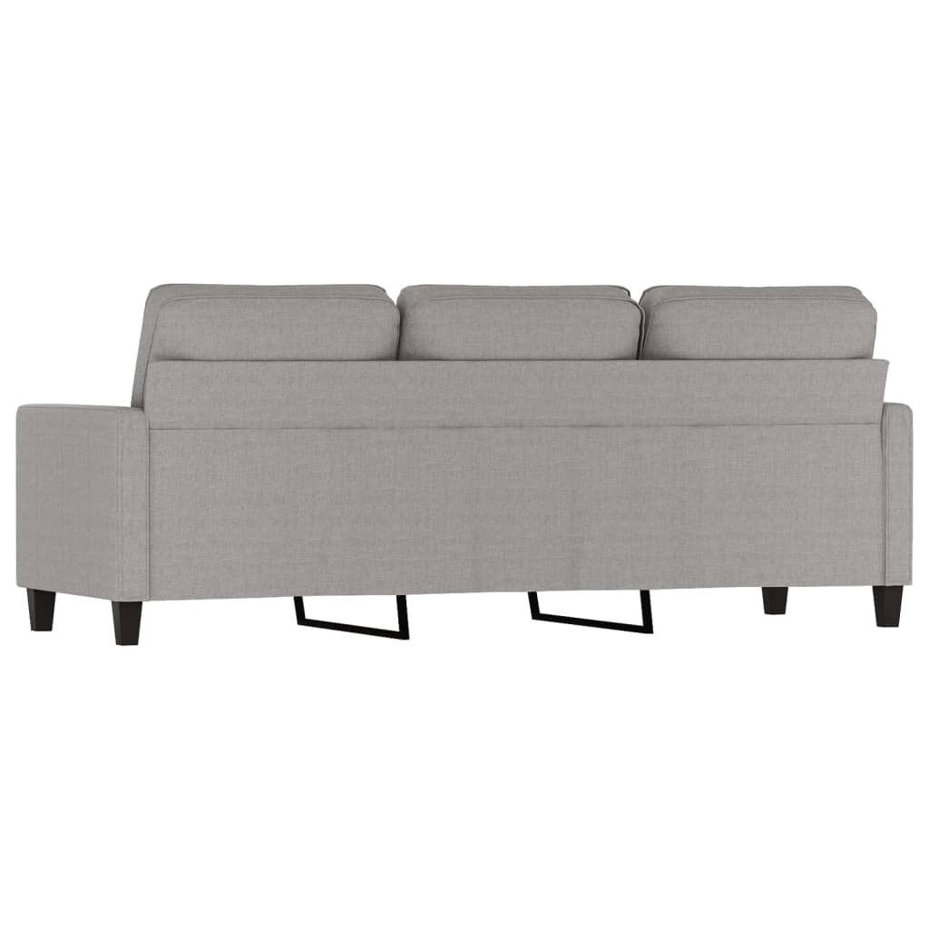 vidaXL Sofa 3-osobowa, jasnoszara, 180 cm, tapicerowana tkaniną