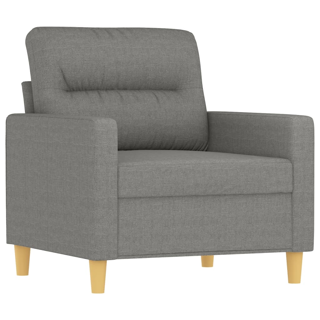 vidaXL Fotel, ciemnoszary, 60 cm, obity tkaniną