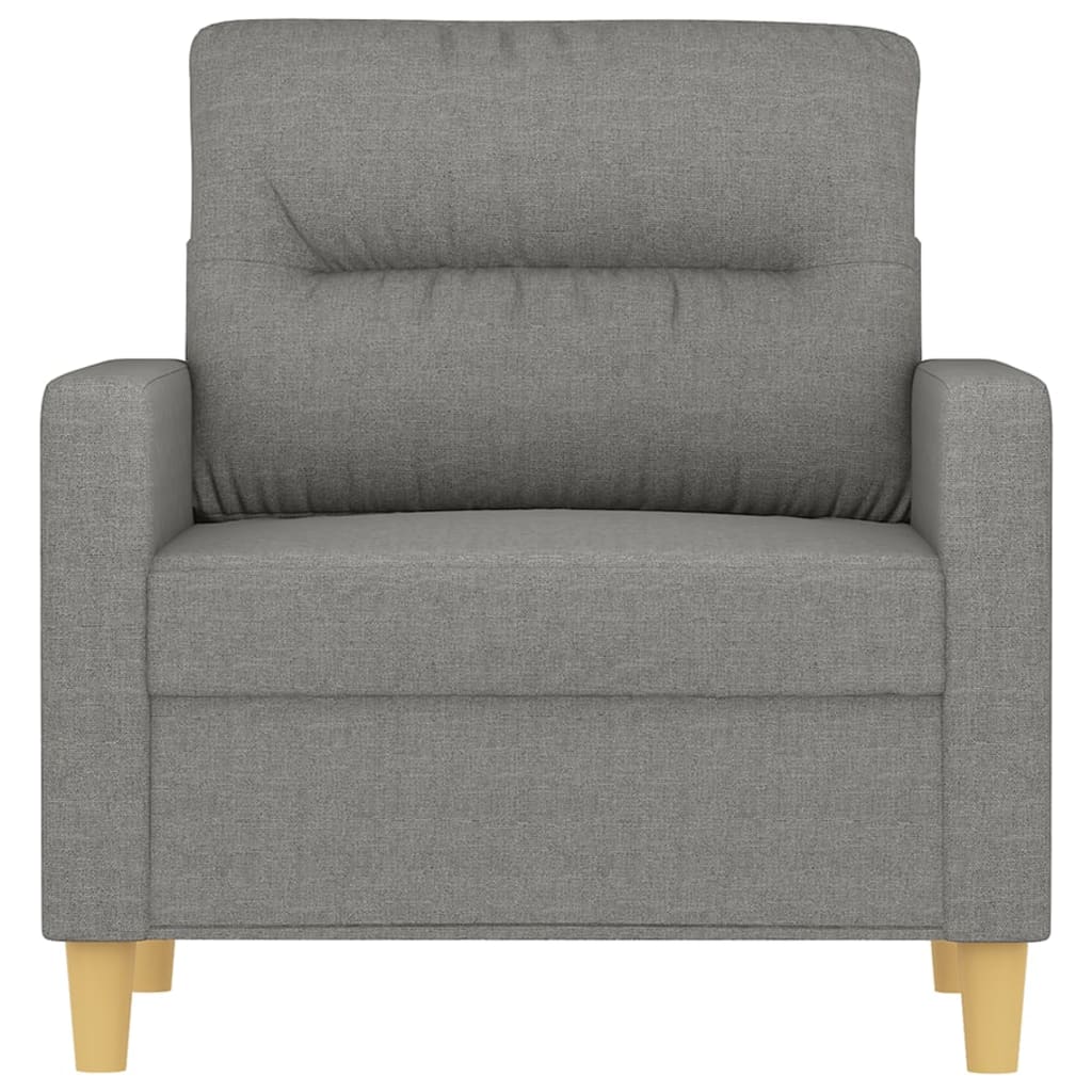 vidaXL Fotel, ciemnoszary, 60 cm, obity tkaniną