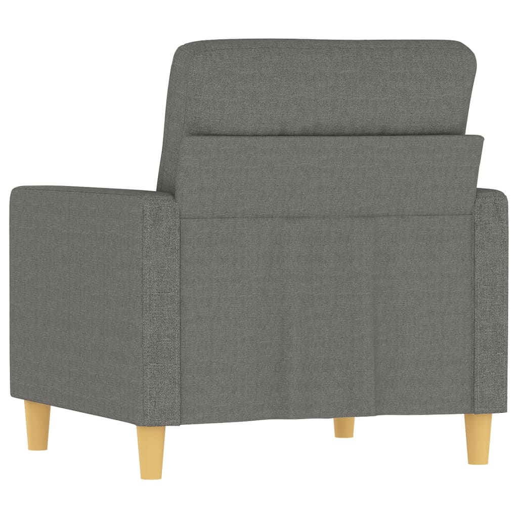 vidaXL Fotel, ciemnoszary, 60 cm, obity tkaniną