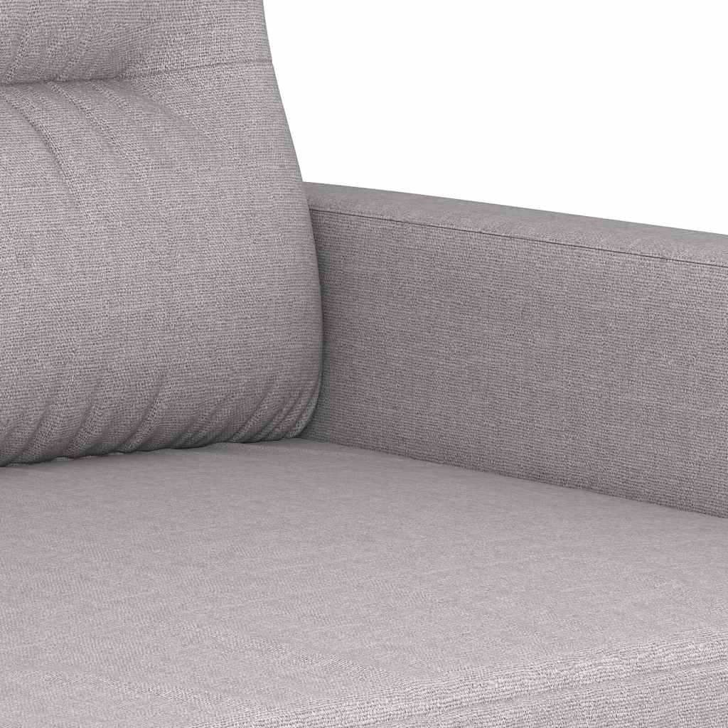 vidaXL Sofa 3-osobowa, jasnoszara, 180 cm, tapicerowana tkaniną