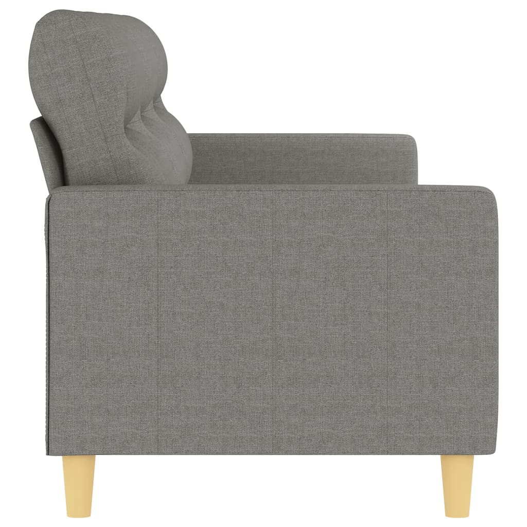 vidaXL Sofa 3-osobowa, ciemnoszara, 210 cm, tapicerowana tkaniną