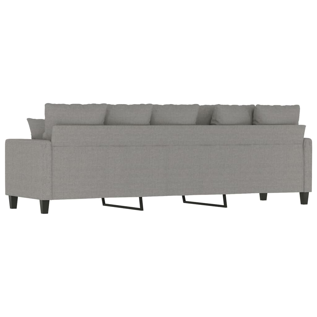 vidaXL Sofa 3-osobowa, jasnoszara, 210 cm, tapicerowana tkaniną