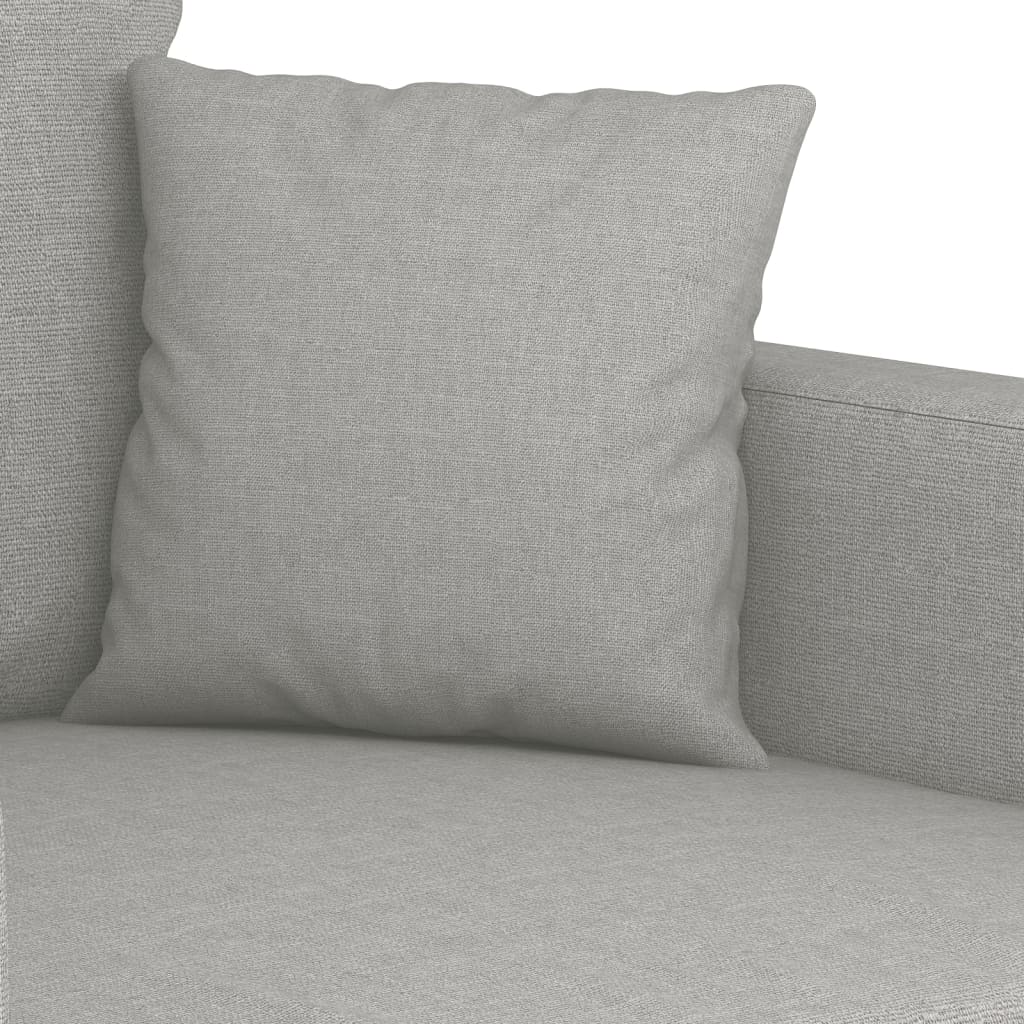 vidaXL Sofa 3-osobowa, jasnoszara, 210 cm, tapicerowana tkaniną