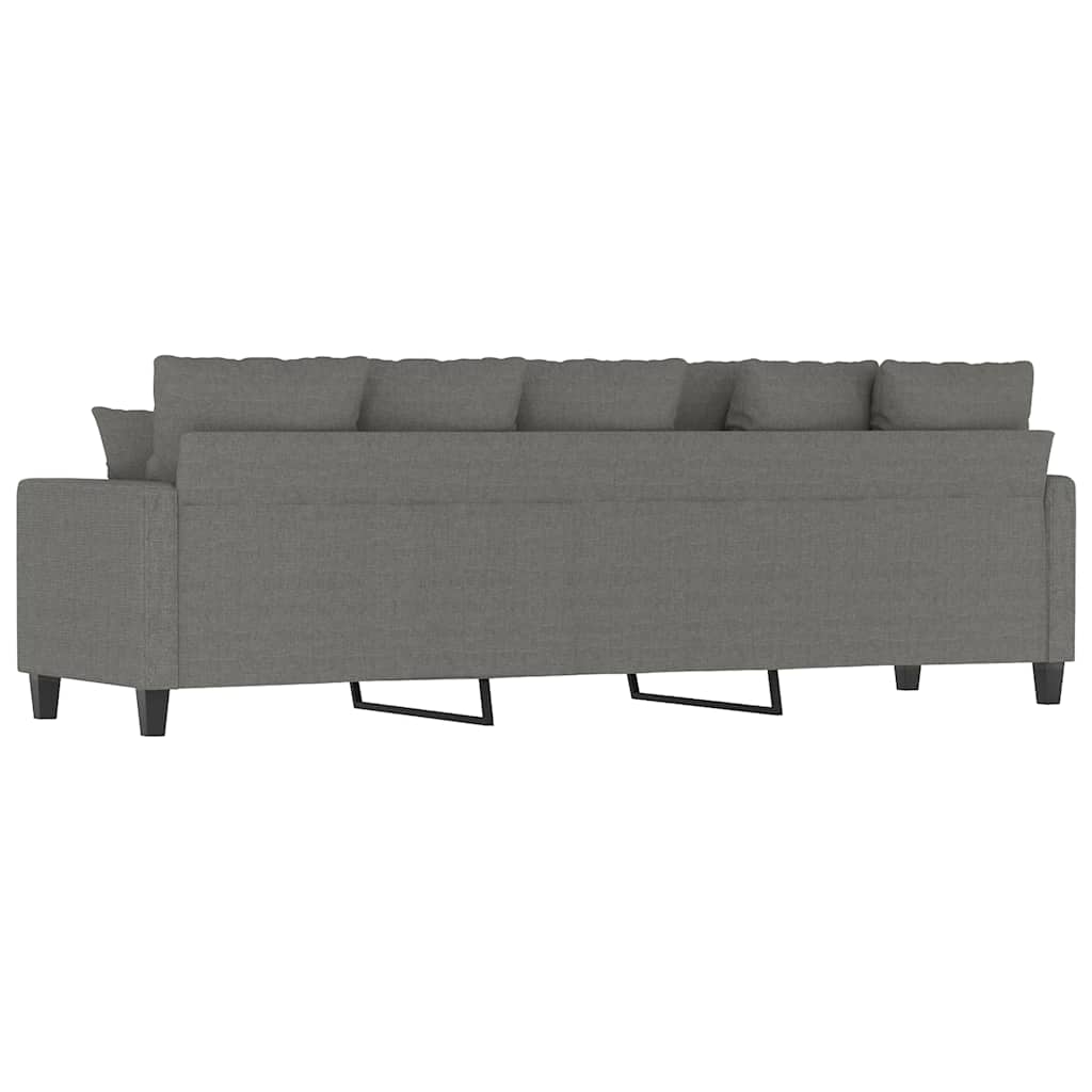 vidaXL Sofa 3-osobowa, ciemnoszara, 210 cm, tapicerowana tkaniną
