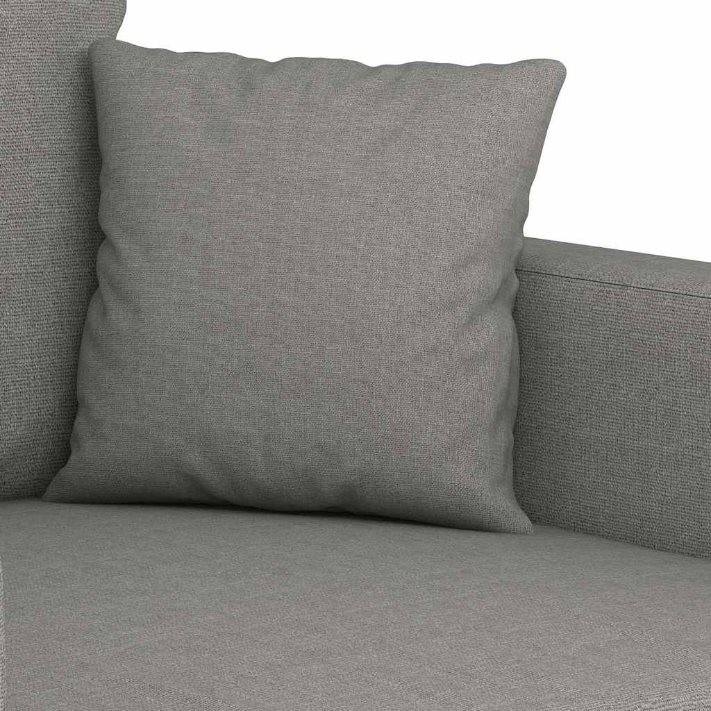 vidaXL Sofa 3-osobowa, ciemnoszara, 210 cm, tapicerowana tkaniną