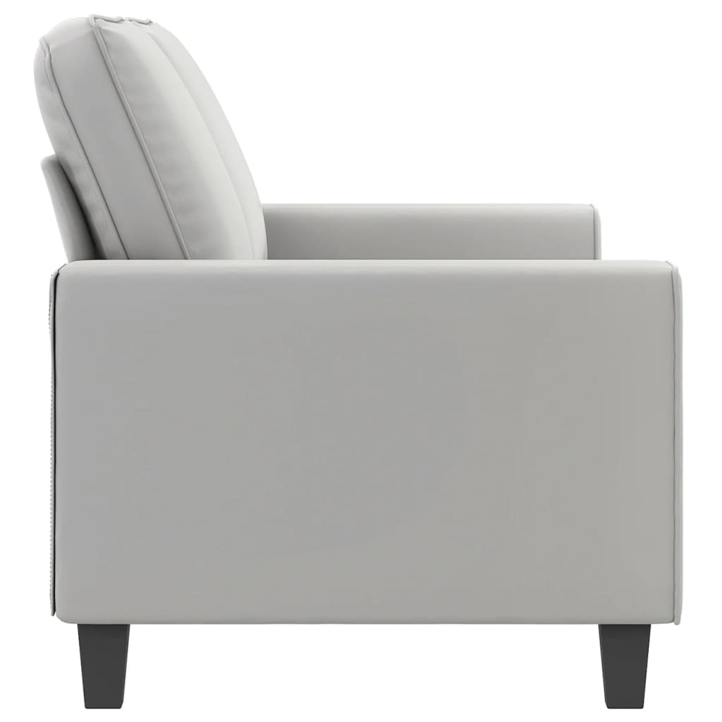 vidaXL Sofa 2-osobowa, jasnoszary, 140 cm, tapicerowana mikrofibrą