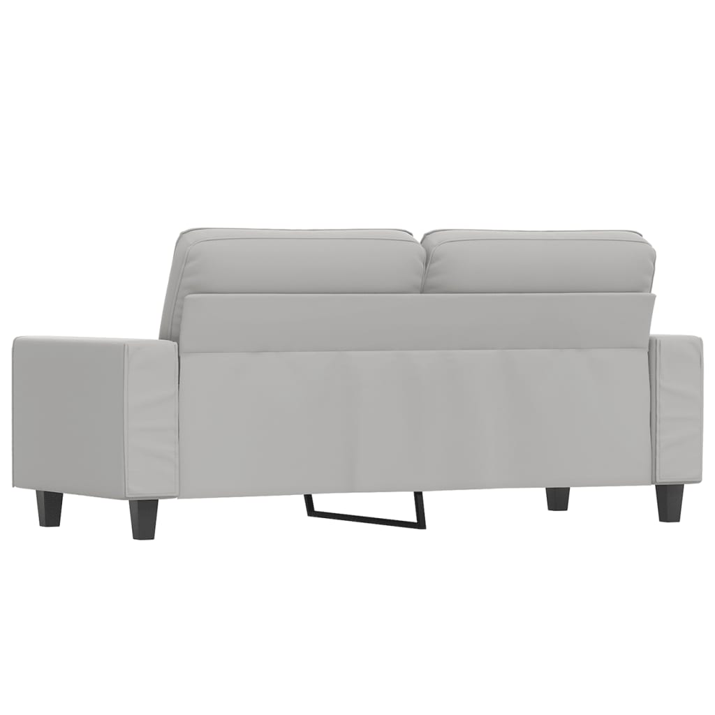 vidaXL Sofa 2-osobowa, jasnoszary, 140 cm, tapicerowana mikrofibrą