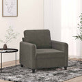 vidaXL Fotel, ciemnoszary, 60 cm, obity aksamitem