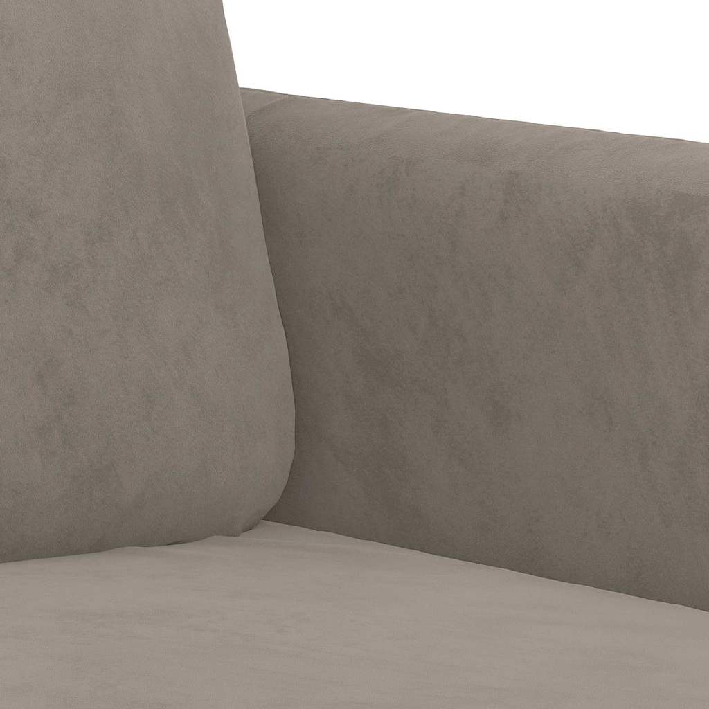 vidaXL Sofa 2-osobowa, jasnoszara, 120 cm, tapicerowana aksamitem