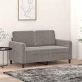 vidaXL Sofa 2-osobowa, jasnoszara, 120 cm, tapicerowana aksamitem