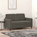 vidaXL Sofa 2-osobowa, ciemnoszary, 120 cm, tapicerowana aksamitem