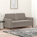 vidaXL Sofa 2-osobowa, jasnoszara, 140 cm, tapicerowana aksamitem
