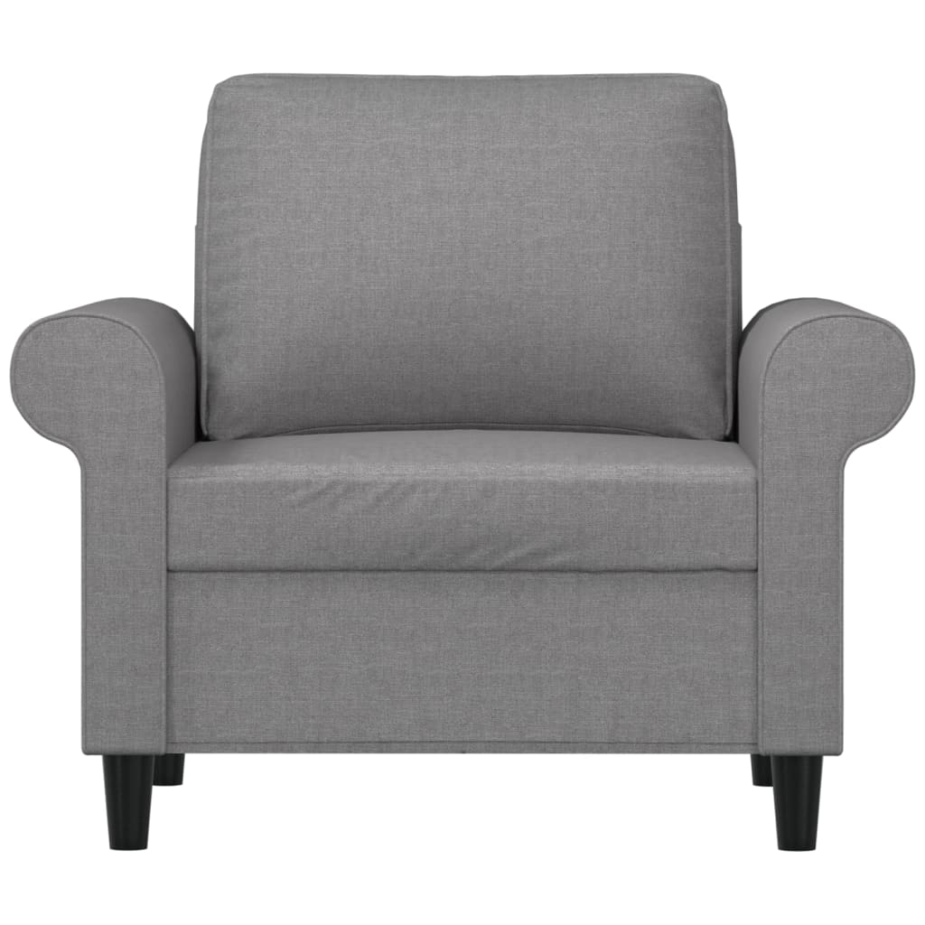 vidaXL Fotel, jasnoszary, 60 cm, obity tkaniną