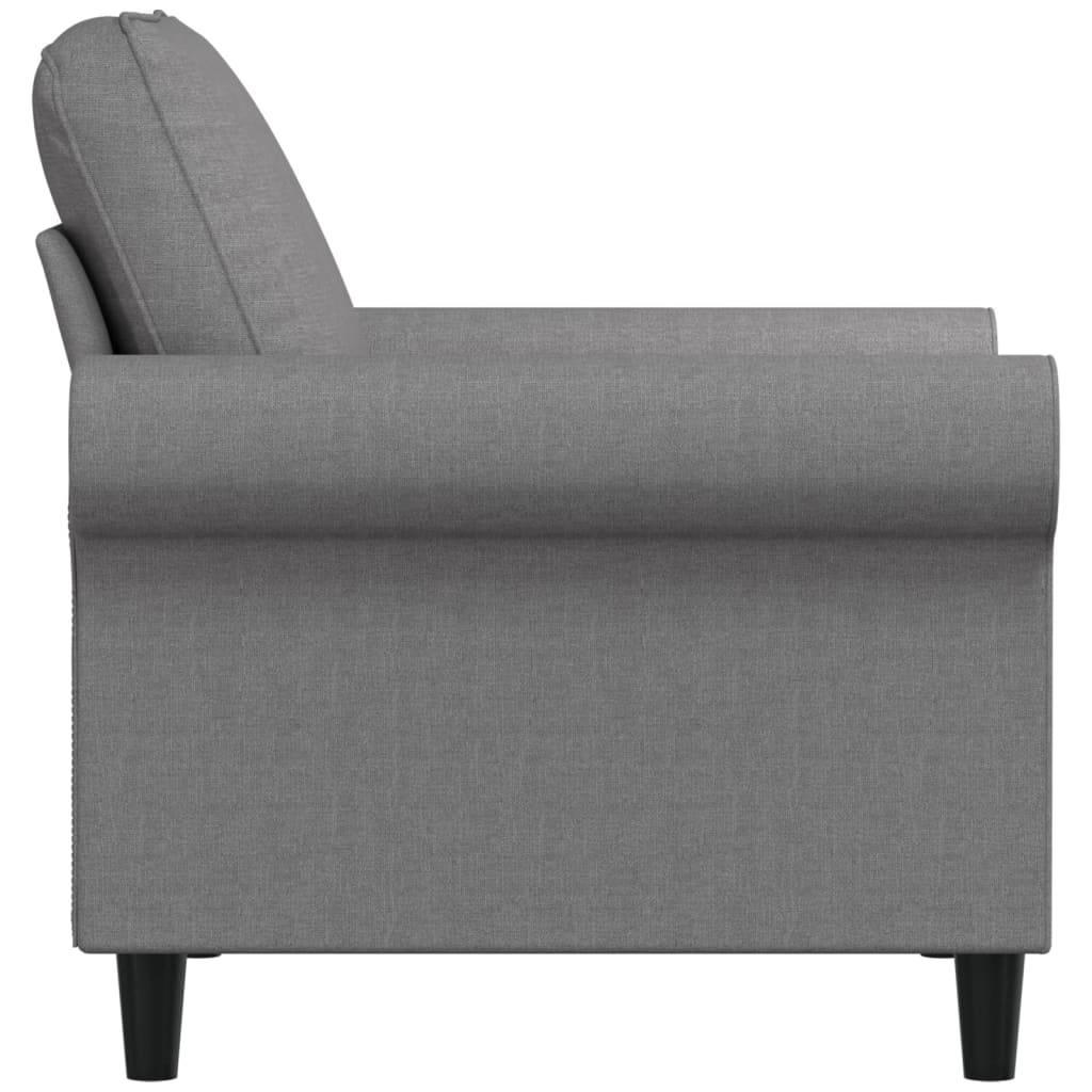 vidaXL Fotel, jasnoszary, 60 cm, obity tkaniną