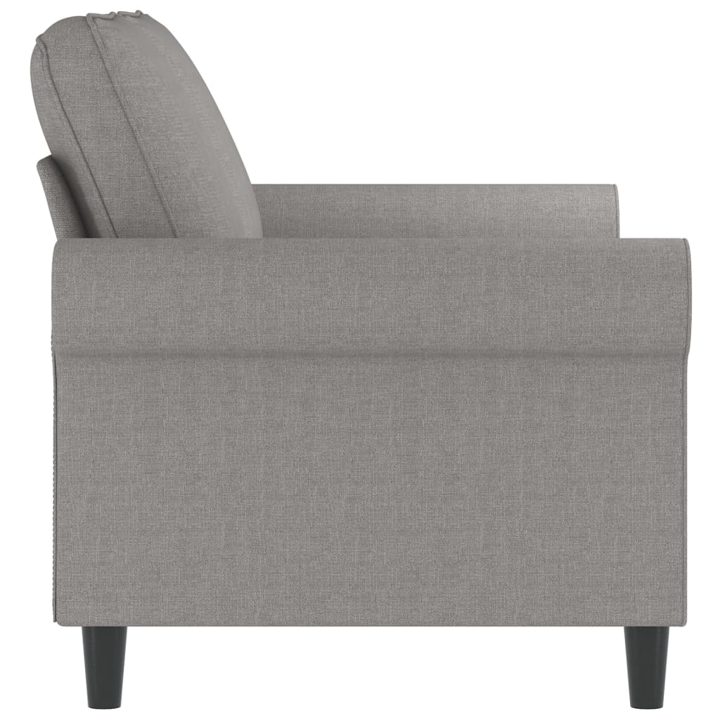 vidaXL Sofa 2-osobowa, jasnoszara, 120 cm, tapicerowana tkaniną