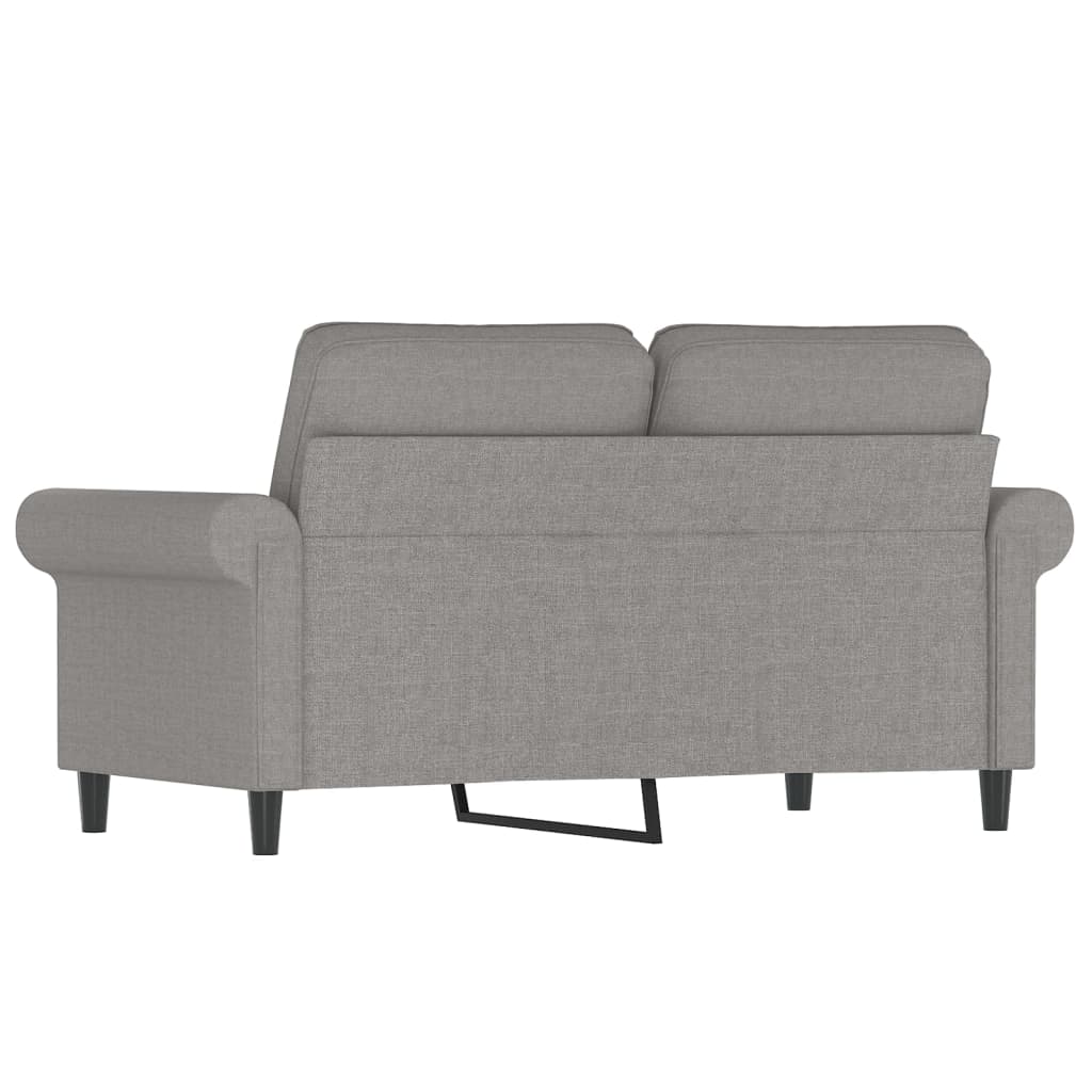 vidaXL Sofa 2-osobowa, jasnoszara, 120 cm, tapicerowana tkaniną
