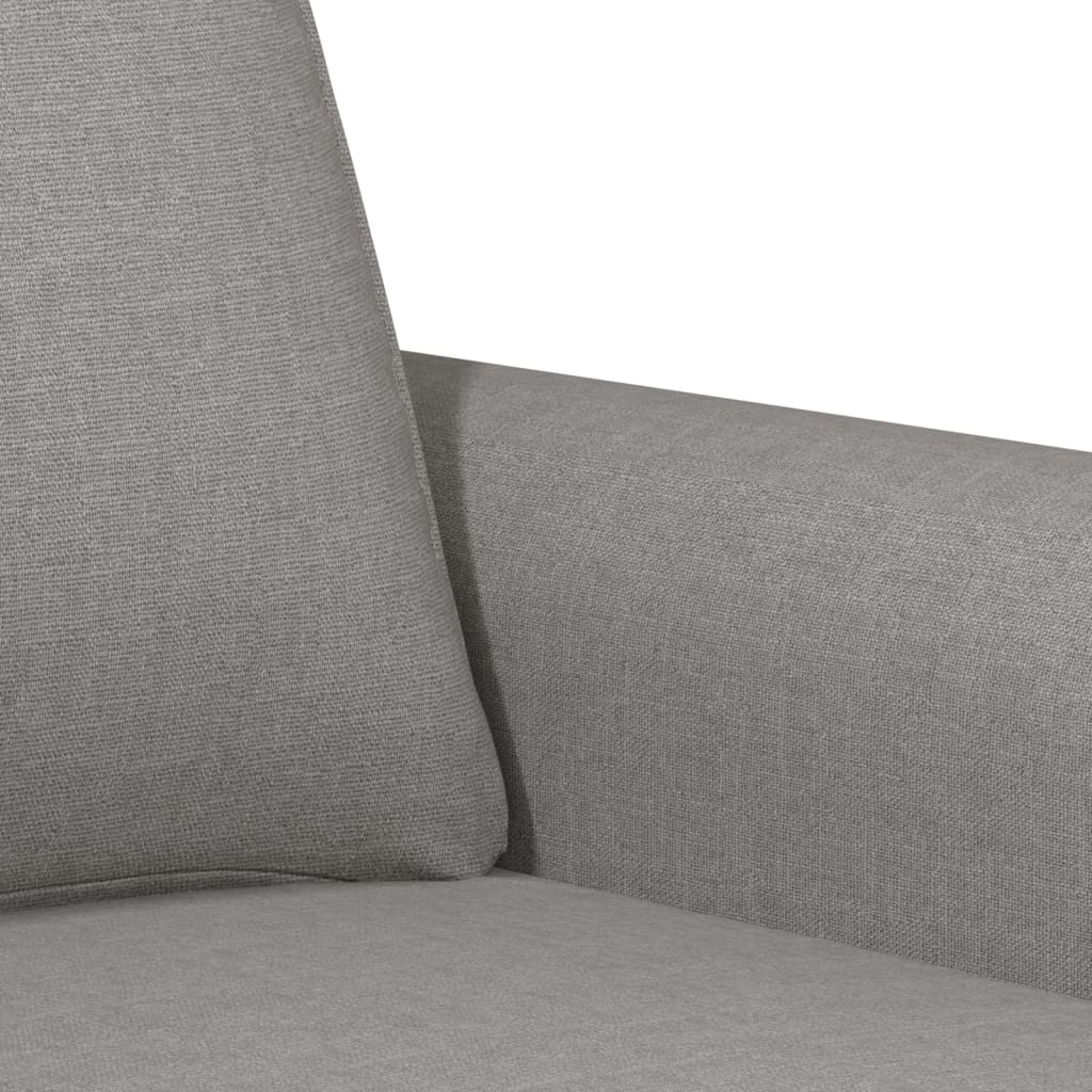 vidaXL Sofa 2-osobowa, jasnoszara, 120 cm, tapicerowana tkaniną