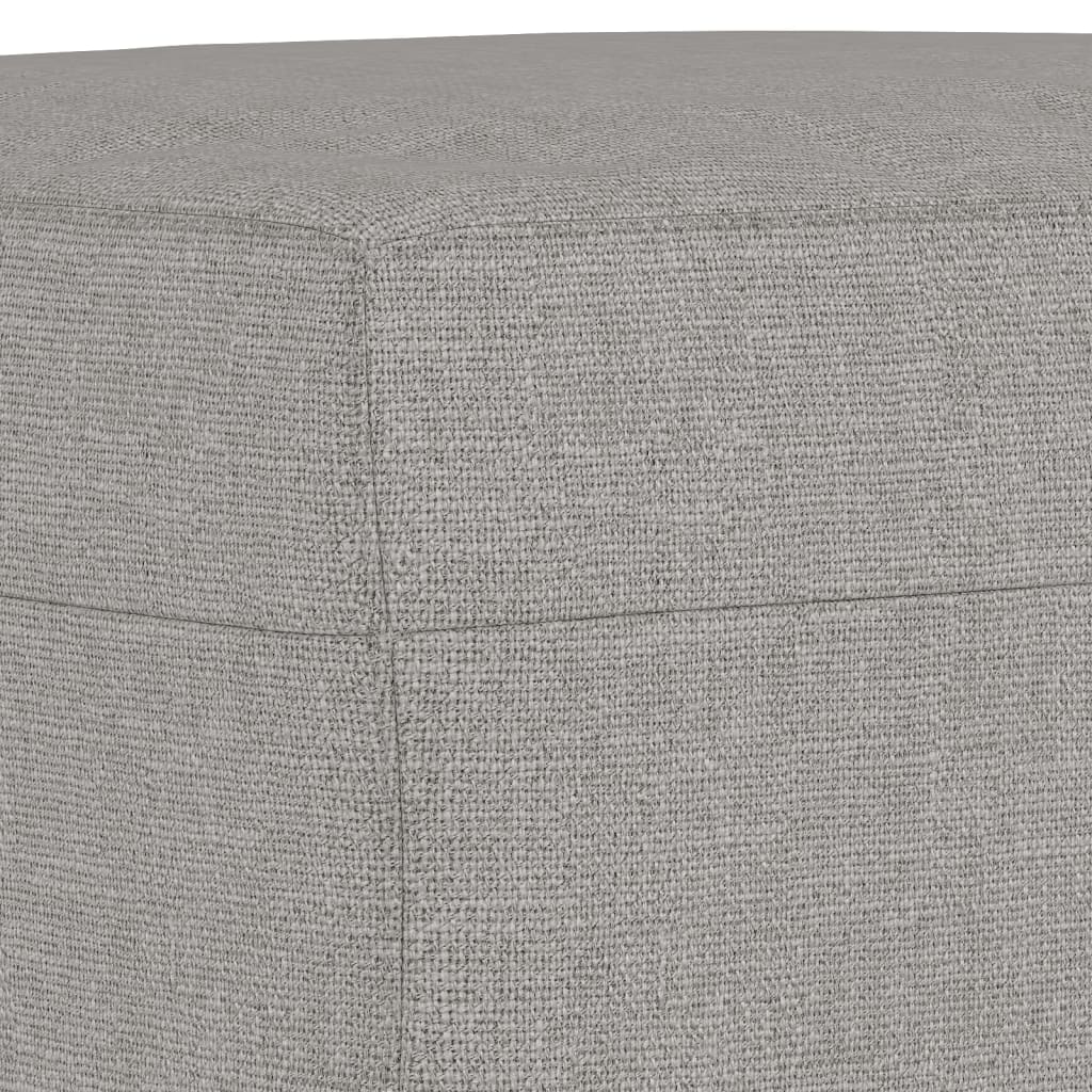 vidaXL Ławka, jasnoszara, 100x35x41 cm, tapicerowana tkaniną