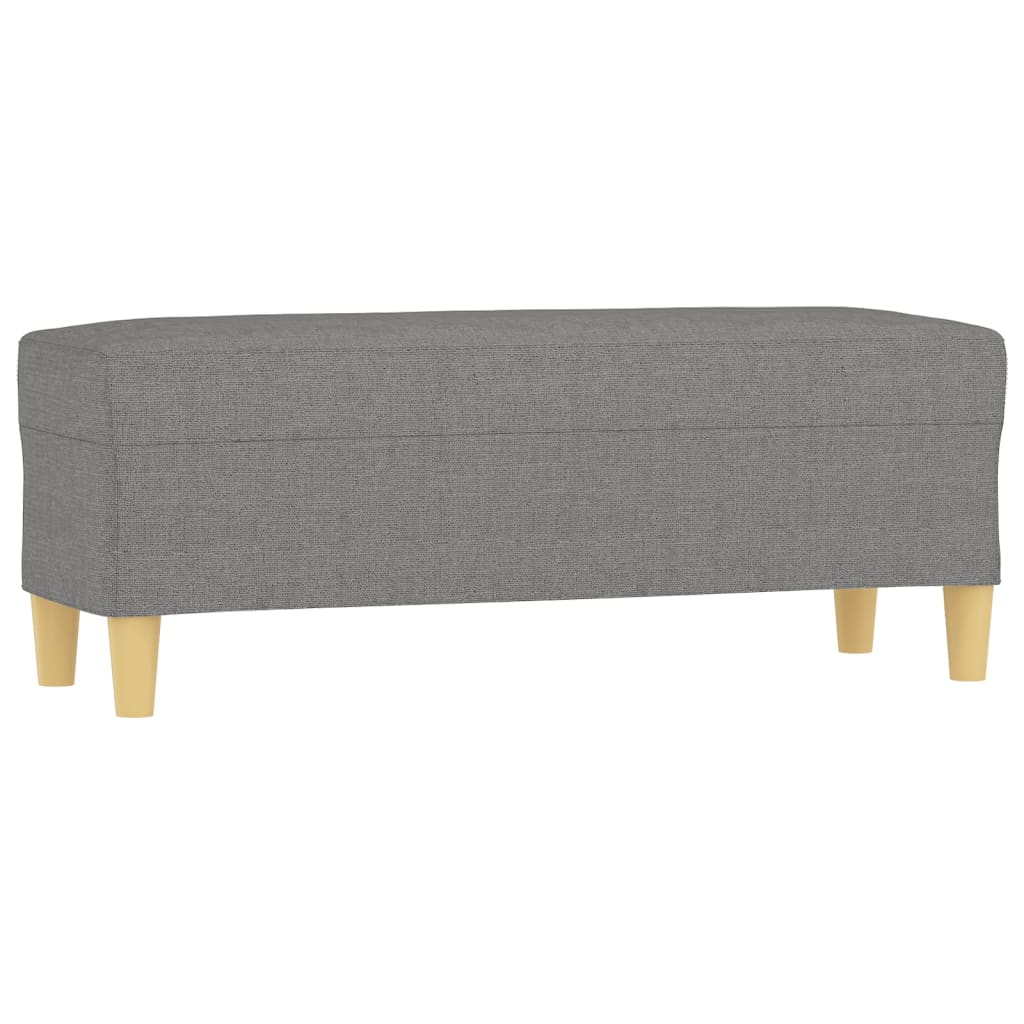 vidaXL Ławka, ciemnoszara, 100x35x41 cm, tapicerowana tkaniną