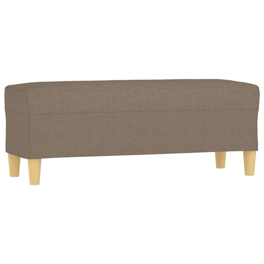 vidaXL Ławka, taupe, 100x35x41 cm, tapicerowana tkaniną