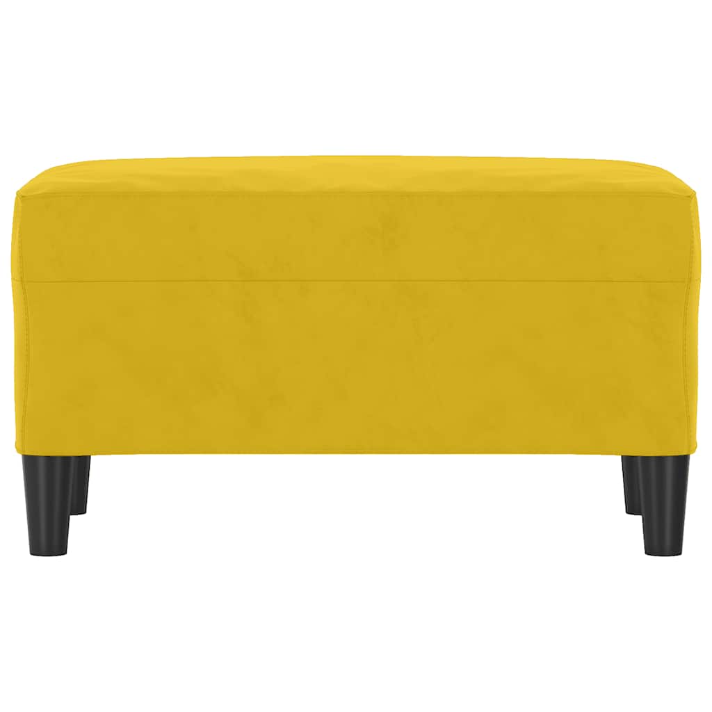 vidaXL Ławka, żółty, 70x35x41 cm, tapicerowana aksamitem