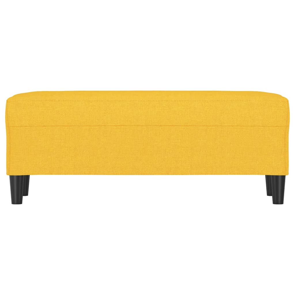 vidaXL Ławka, jasnożółty, 100x35x41 cm, tapicerowana tkaniną