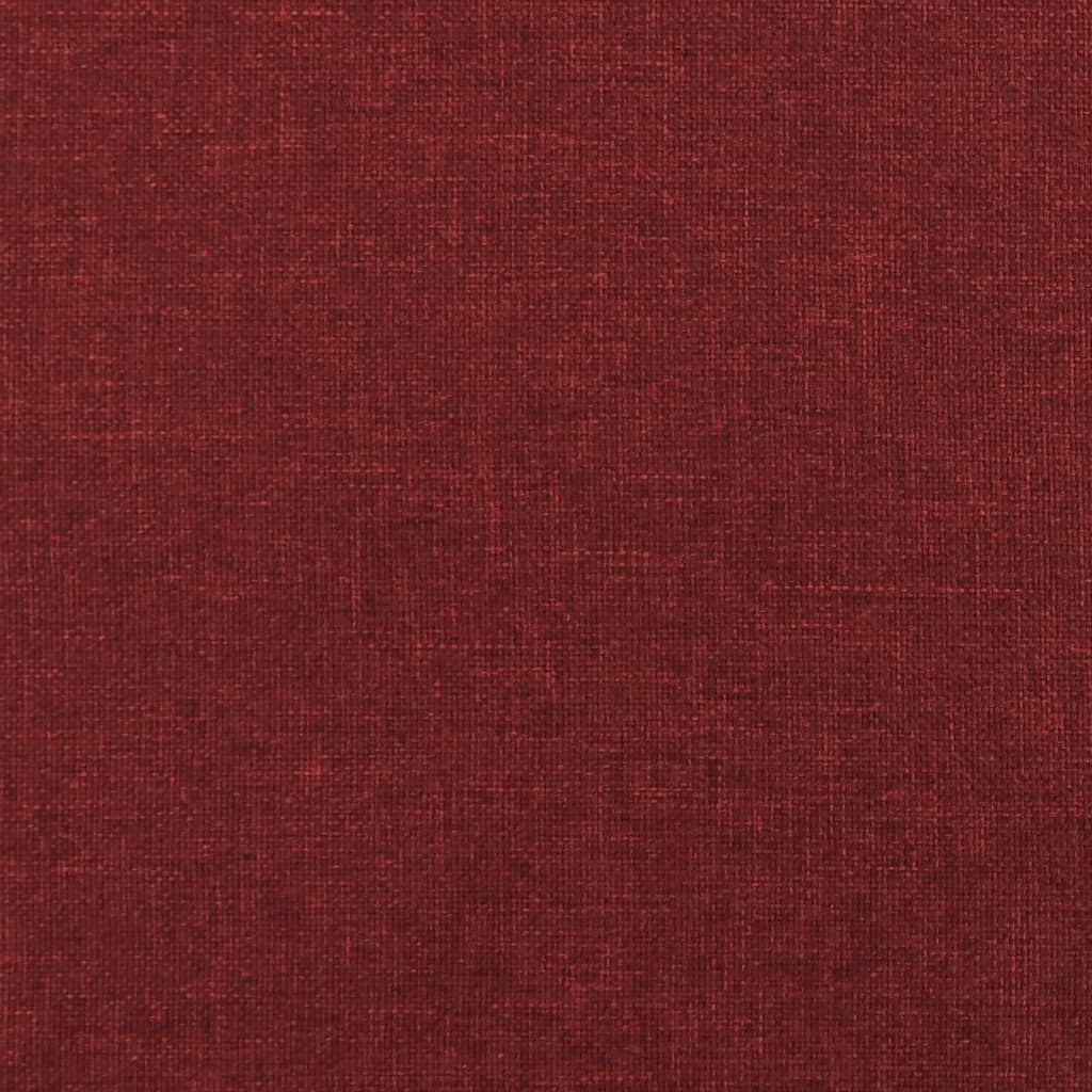 vidaXL Ławka, winna czerwień, 100x35x41 cm, tapicerowana tkaniną