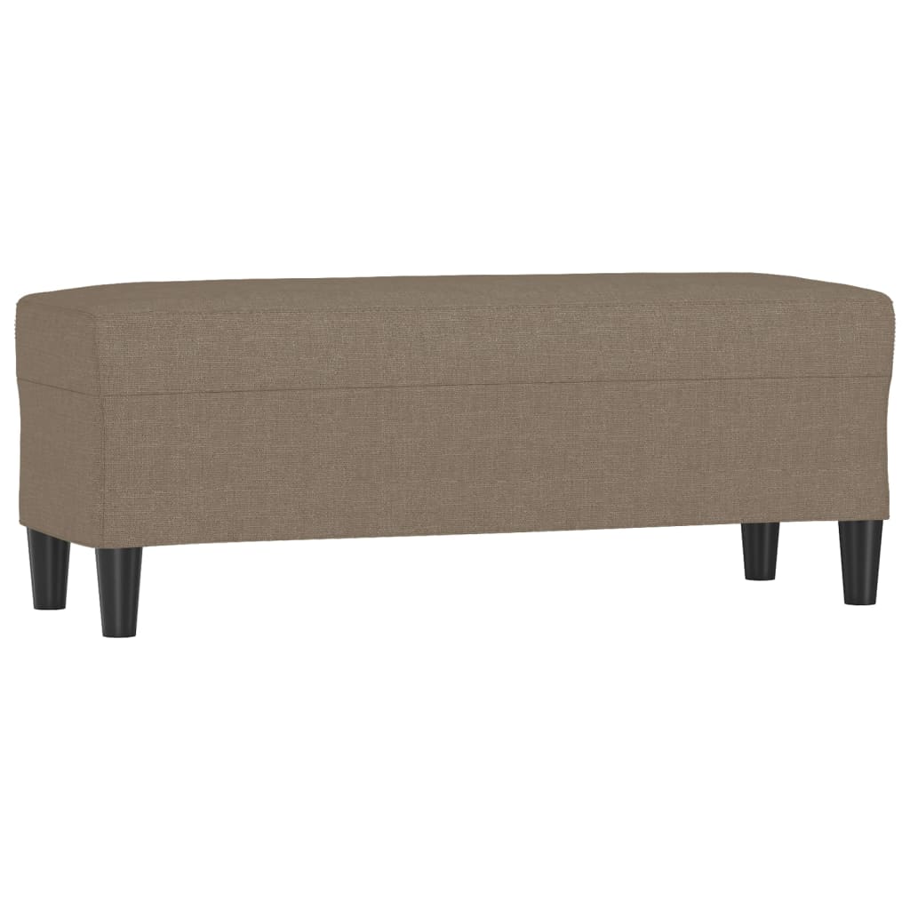 vidaXL Ławka, taupe, 100x35x41 cm, tapicerowana tkaniną