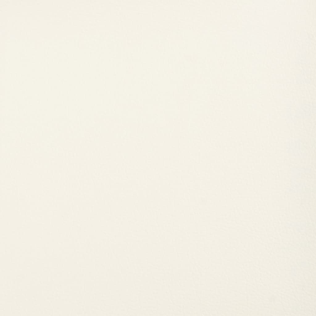 vidaXL Ławka, kremowa, 100x35x41 cm, tapicerowana sztuczną skórą