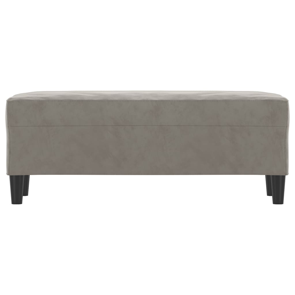 vidaXL Ławka, jasnoszara, 100x35x41 cm, tapicerowana aksamitem