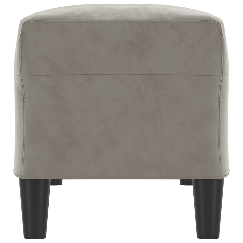 vidaXL Ławka, jasnoszara, 100x35x41 cm, tapicerowana aksamitem