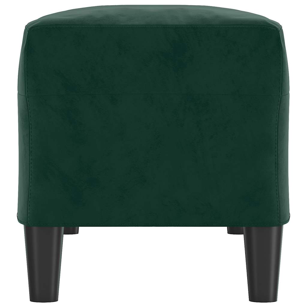 vidaXL Ławka, ciemnozielona, 100x35x41 cm, tapicerowana aksamitem