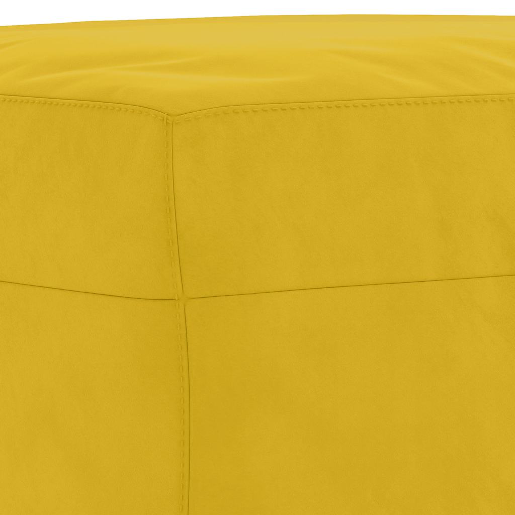 vidaXL Ławka, żółty, 100x35x41 cm, tapicerowana aksamitem