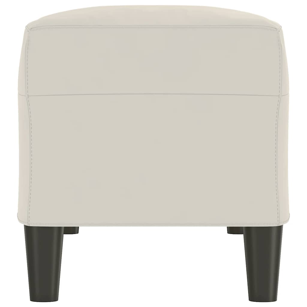 vidaXL Ławka, kremowa, 100x35x41 cm, tapicerowana aksamitem