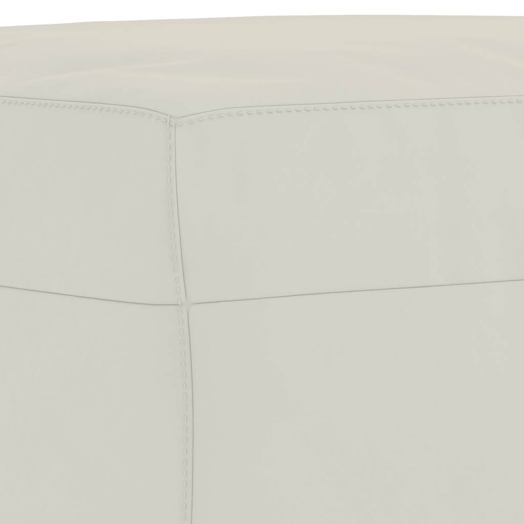 vidaXL Ławka, kremowa, 100x35x41 cm, tapicerowana aksamitem