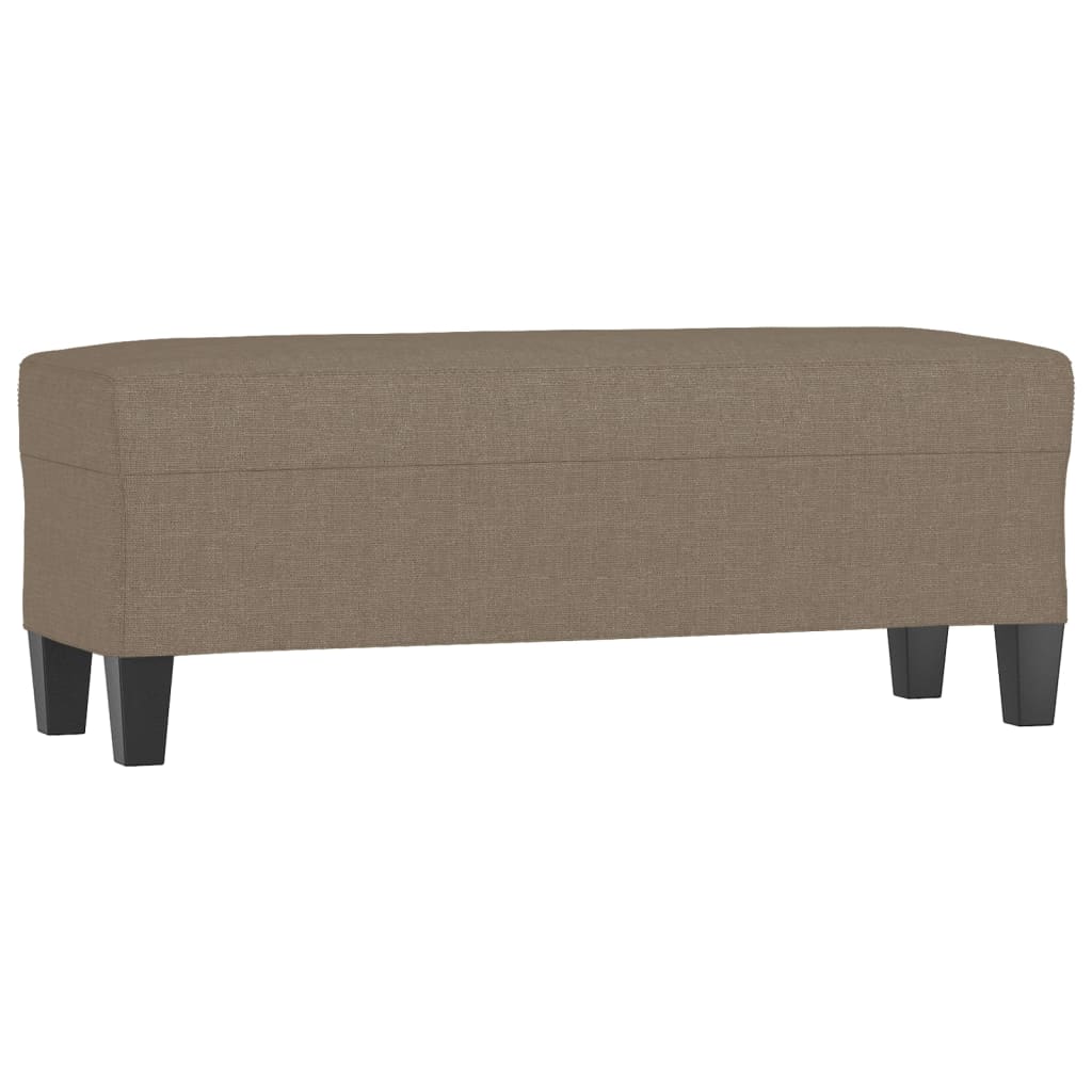 vidaXL Ławka, taupe, 100x35x41 cm, tapicerowana tkaniną