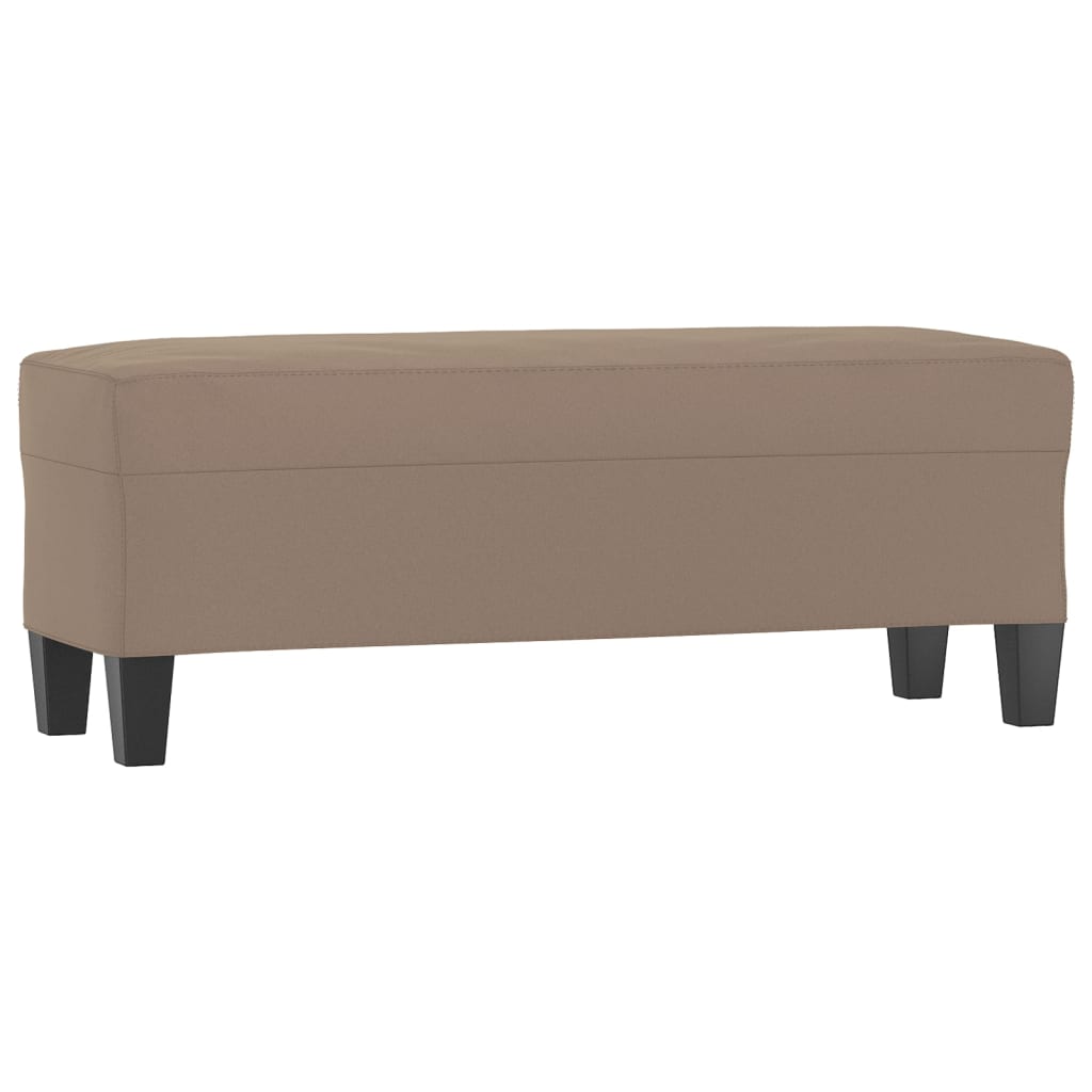 vidaXL Ławka, taupe, 100x35x41 cm, obity mikrofibrą