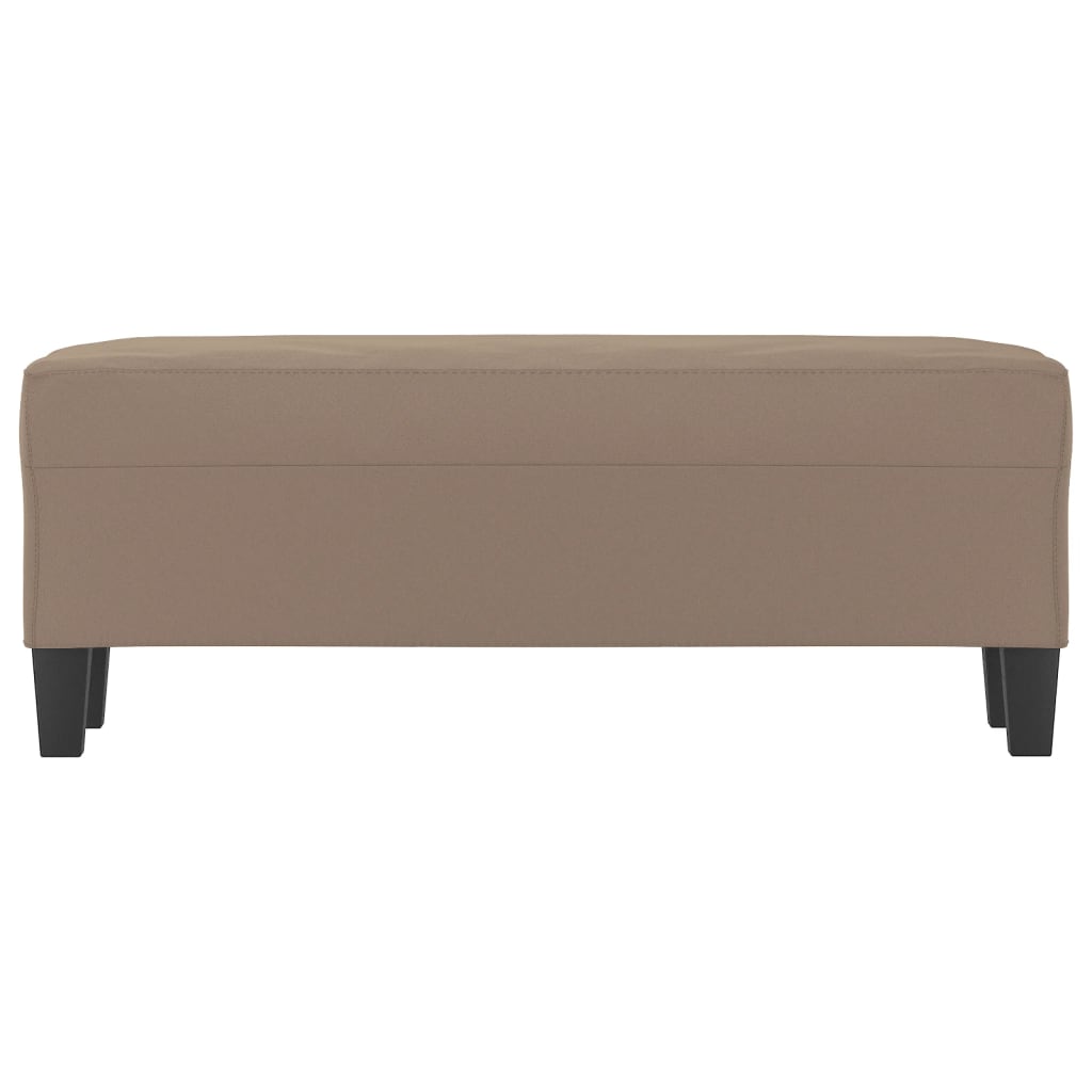 vidaXL Ławka, taupe, 100x35x41 cm, obity mikrofibrą