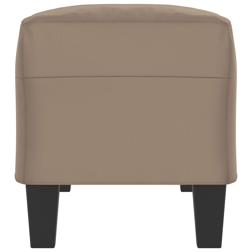vidaXL Ławka, taupe, 100x35x41 cm, obity mikrofibrą