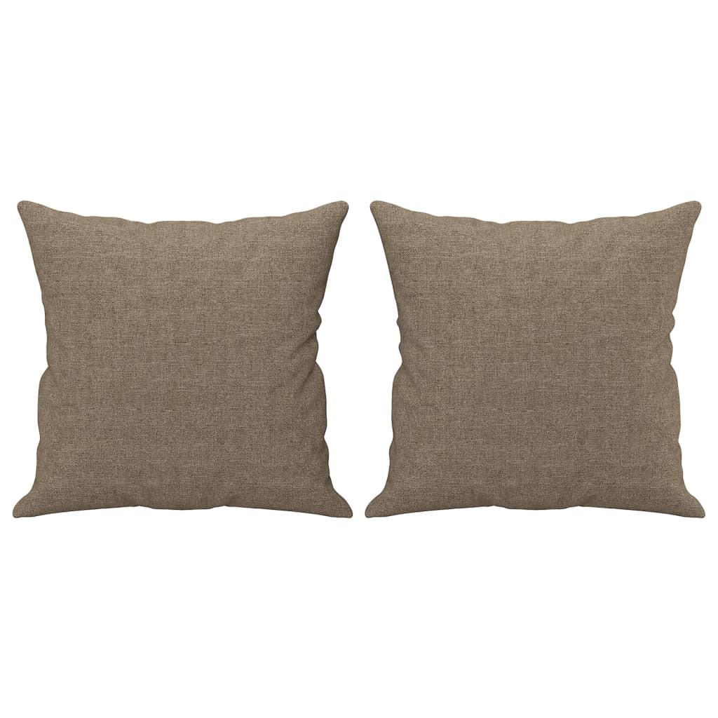 vidaXL Poduszki ozdobne, 2 szt., kolor taupe, 40x40 cm, tkanina