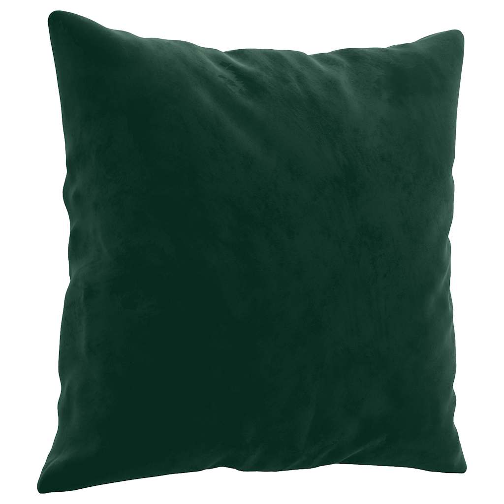 vidaXL Poduszki ozdobne, 2 szt., ciemnozielony, 40x40 cm, aksamit