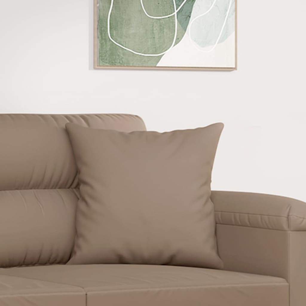 vidaXL Poduszki ozdobne, 2 szt., taupe, 40x40 cm, mikrofibra