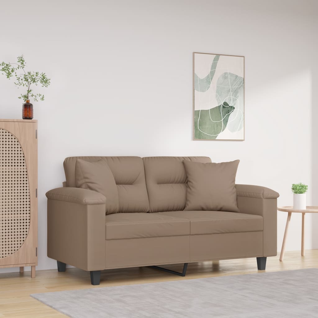 vidaXL Poduszki ozdobne, 2 szt., taupe, 40x40 cm, mikrofibra
