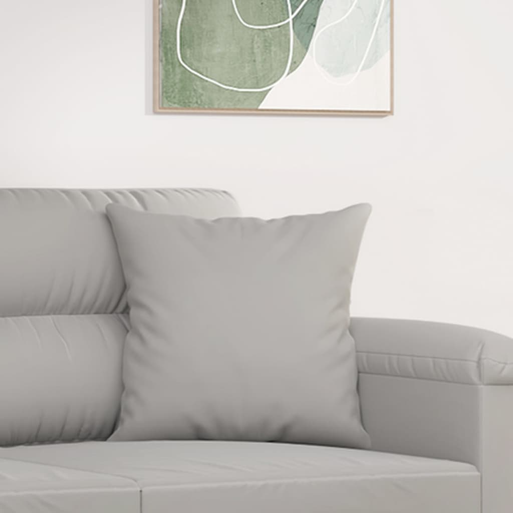 vidaXL Poduszki ozdobne, 2 szt., jasnoszary, 40x40 cm, mikrofibra