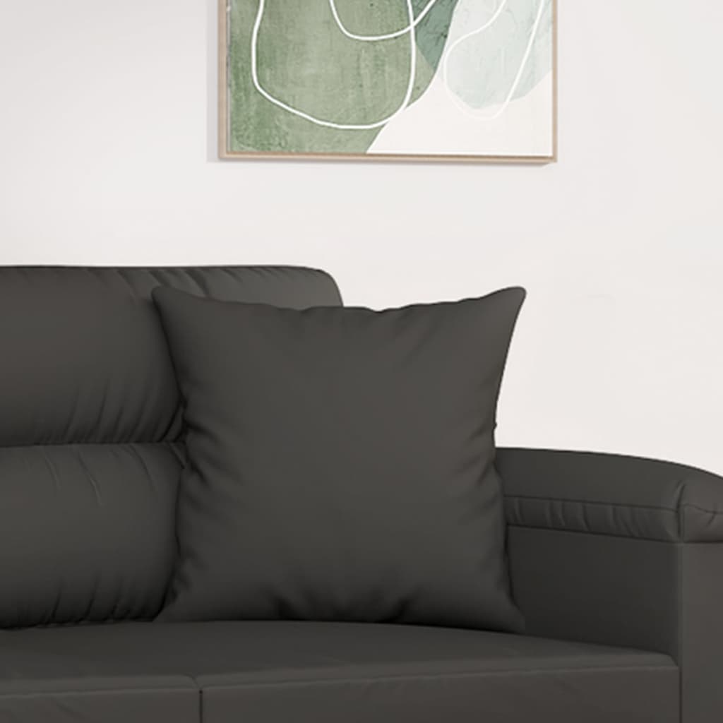 vidaXL Poduszki ozdobne, 2 szt., ciemnoszary, 40x40 cm, mikrofibra
