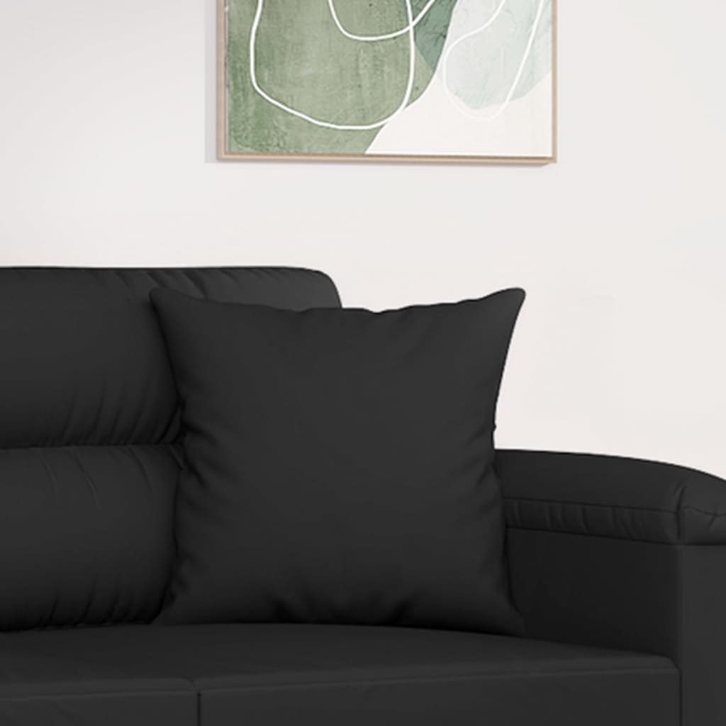 vidaXL Poduszki ozdobne, 2 szt., czarny, 40x40 cm, mikrofibra