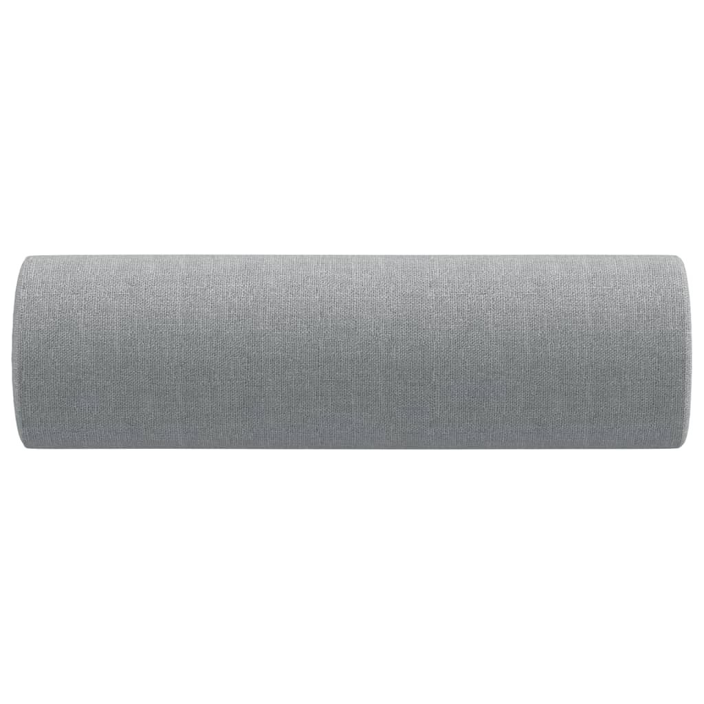 vidaXL Poduszki ozdobne, 2 szt., jasnoszare, Ø15x50 cm, tkanina