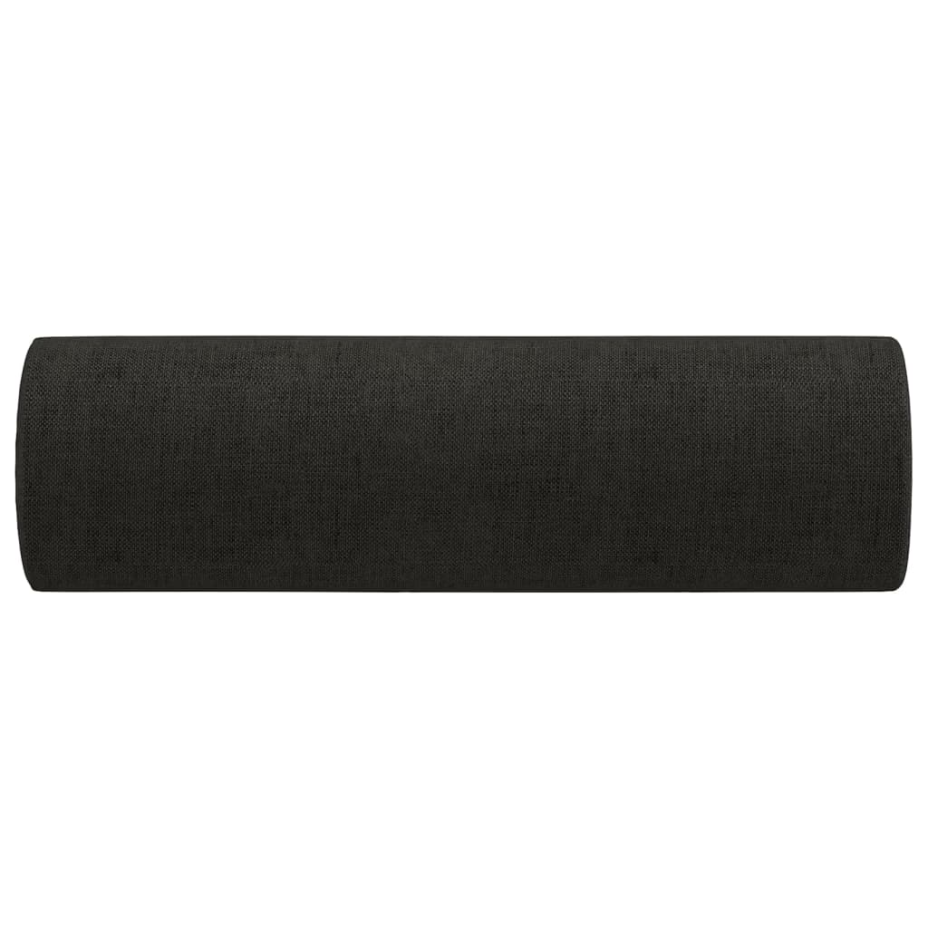 vidaXL Poduszki ozdobne, 2 szt., czarne, Ø15x50 cm, tkanina